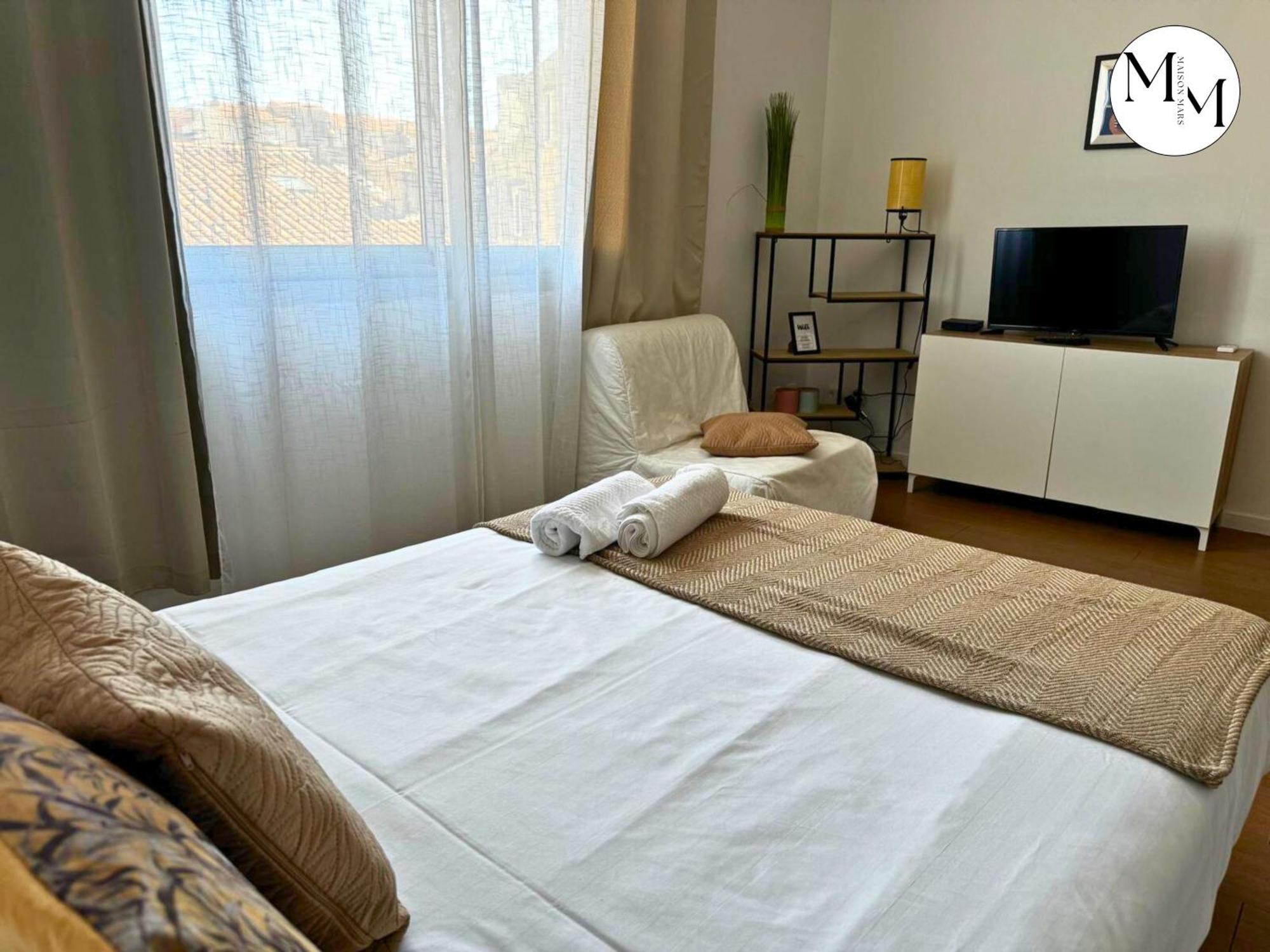 Studio Deco Blancarde 2-3 Pers Terrasse Parking Clim Marseilles Exterior foto